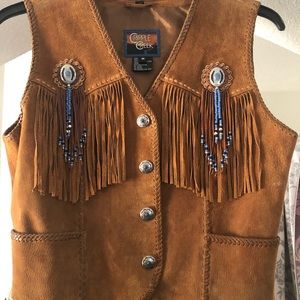 Suede vest brown